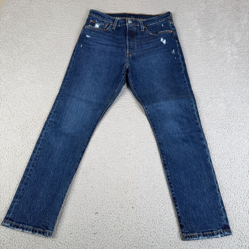 LEVI'S 501S Jeans Mens 29x28 Blue Skinny Denim Stretch Streetwear  29502-0201